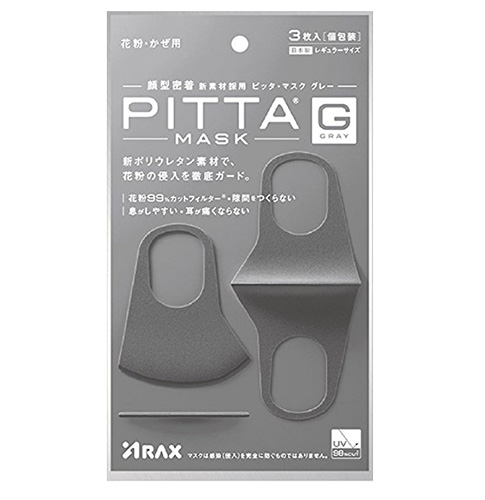 Pitta Mask Gray  Pack of 3
